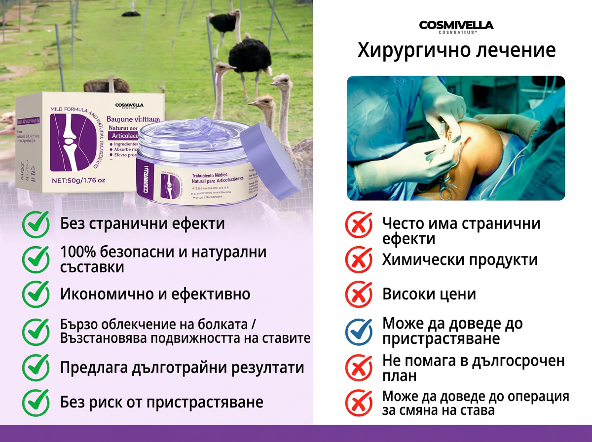 2x Крем  - Естествено Медицинско Лечение за Ставите